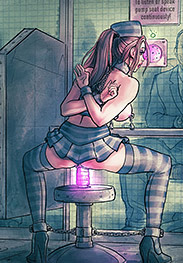 Formant FM0074 Lucy - Guard approached but this was only to inspect that her labia lips and pussy were not wet